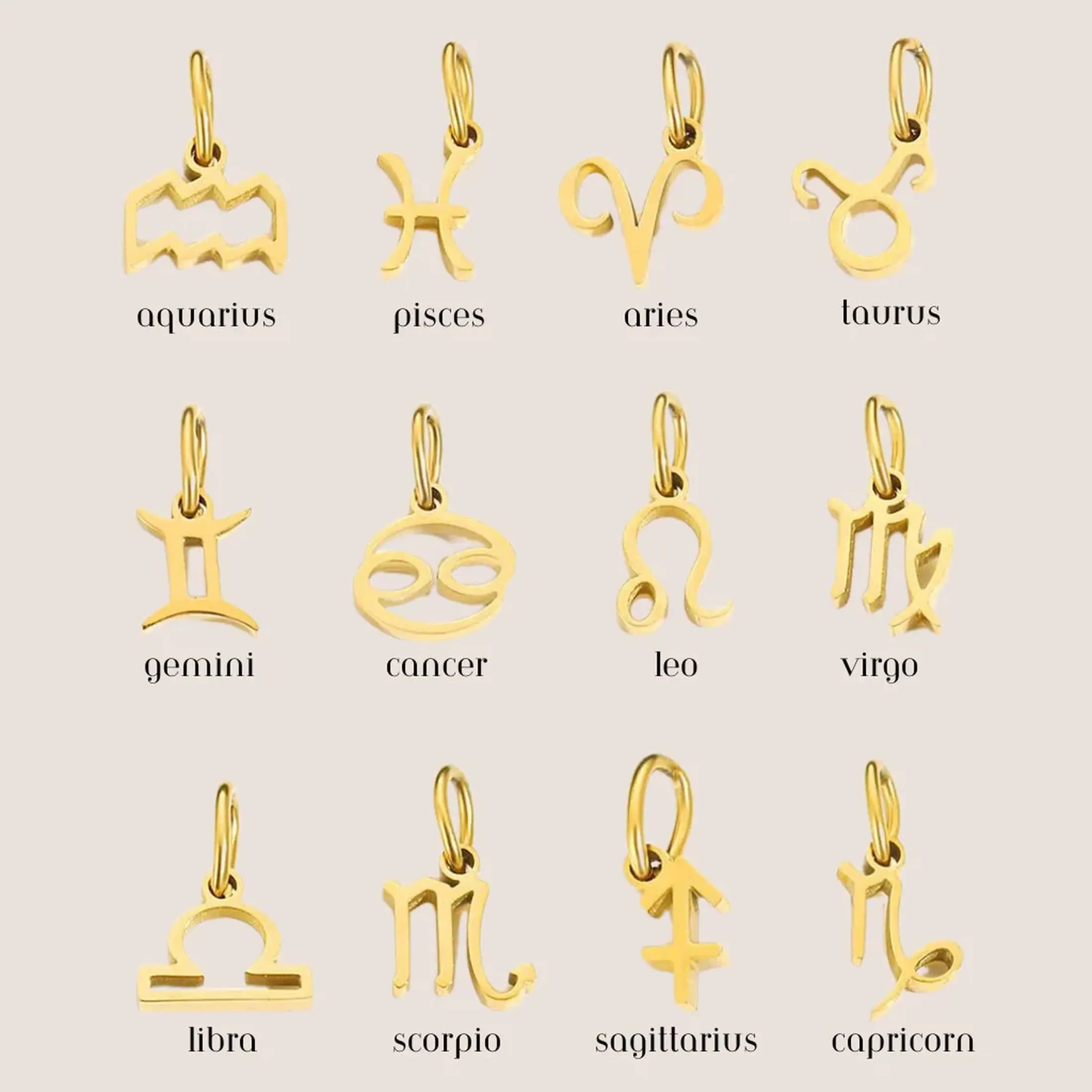 Trendy Stainless Steel Gold-Plated Zodiac Jewelry Necklace -  Wholesale Series - image 4