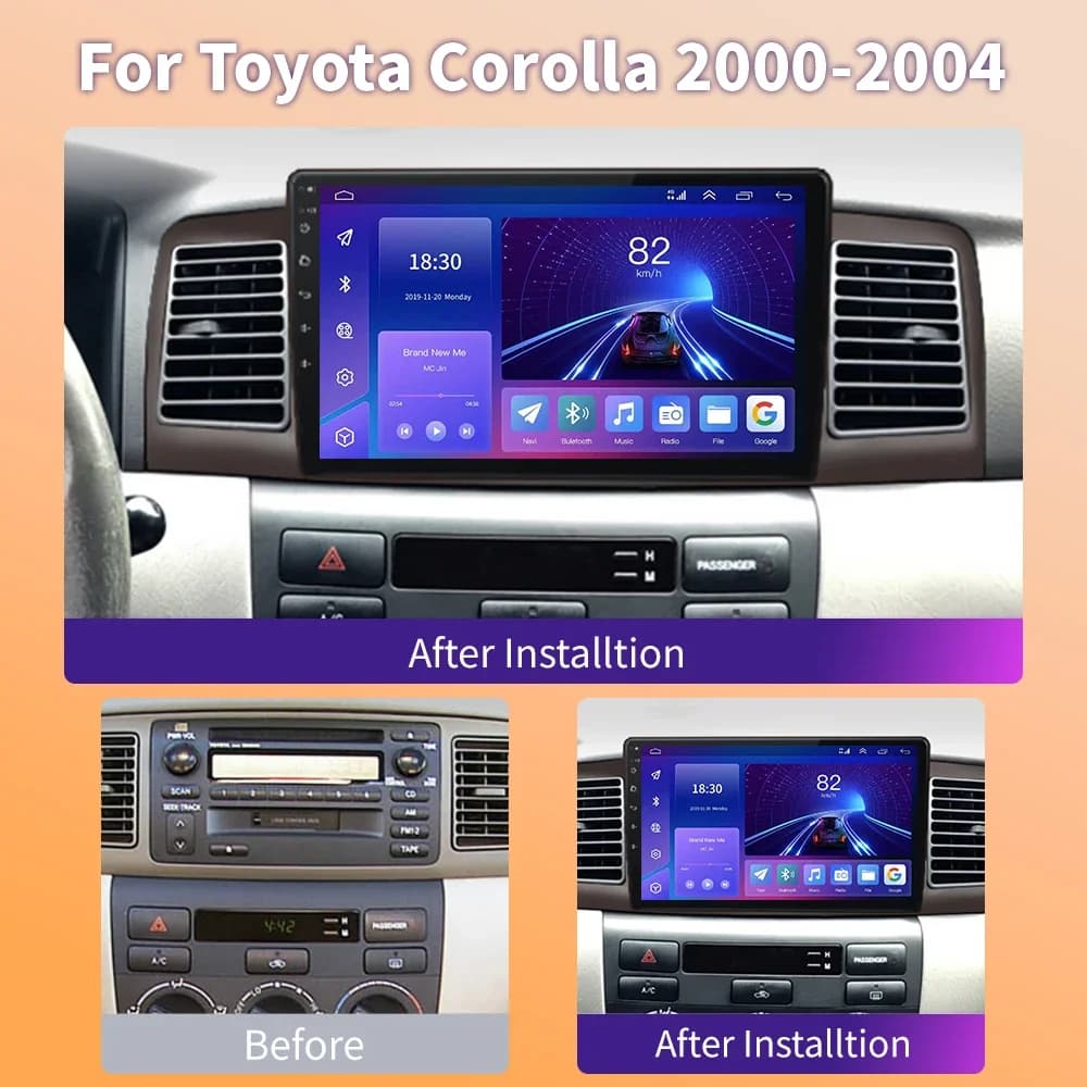 2Din Car Radio Multimedia Player For Toyota Corolla E120 E130 2000-2004 Android 16 GPS Navigation Stereo Head Unit Carplay - image 4