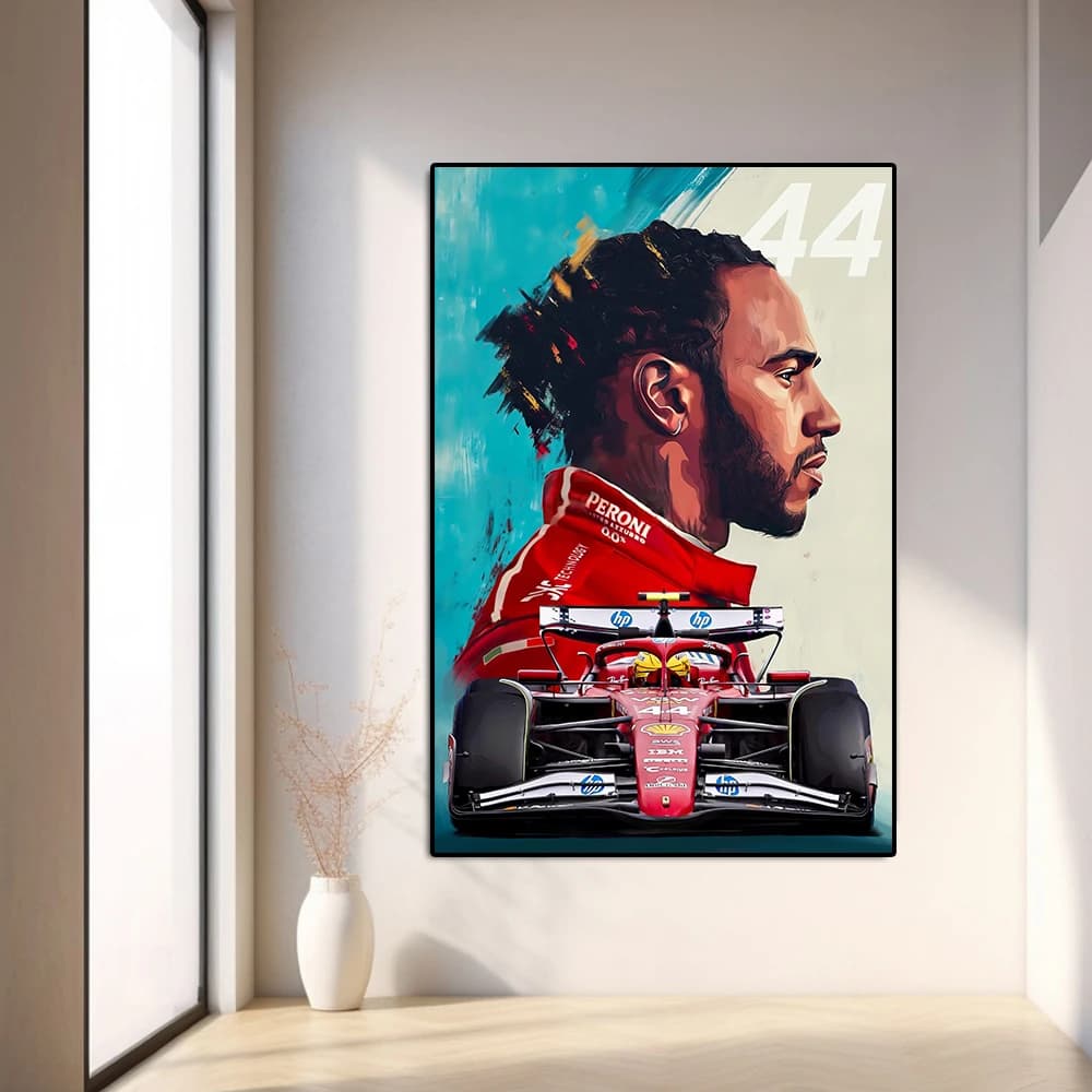 2025 Season Formula Grand Prix Hamilton Portrait Poster Racing Graffiti Canvas Painting Supercar Wall Art Club Room Home Decor - image 6