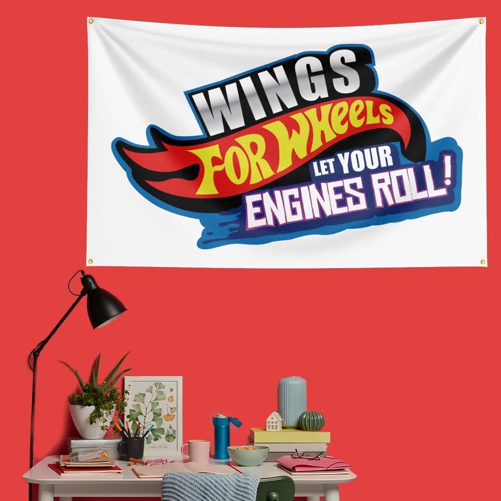 Hotwheels Collectible Flag 3x5 FT 90x150cm Polyester Garage Wall Decor Banner For Car Fans - image 5