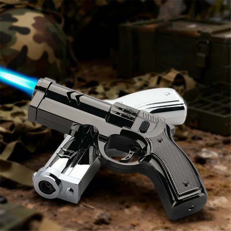 New Creative High Power Butane Gas Turbine Lighter Outdoor Windproof Metal Cigar Lighter Kitchen BBQ Ignition Tool Men's Gift - image 3