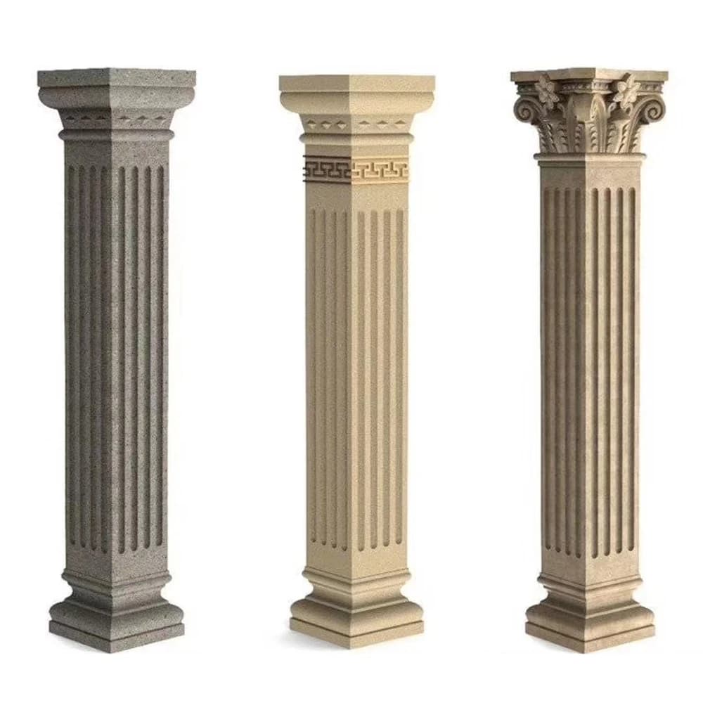 ABS Plastic Concrete Square Pillar Mold, 30cm x 370cm, 12Inches x 12Feet, Vertical Strips for Garden Villa, Home House - image 5