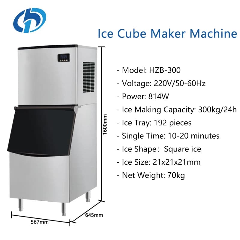 TULX300kg 500kg 1000kg Commercial Ice Cube Block Making Machine Ice Maker Machine for Business Price Home Automatic - image 4