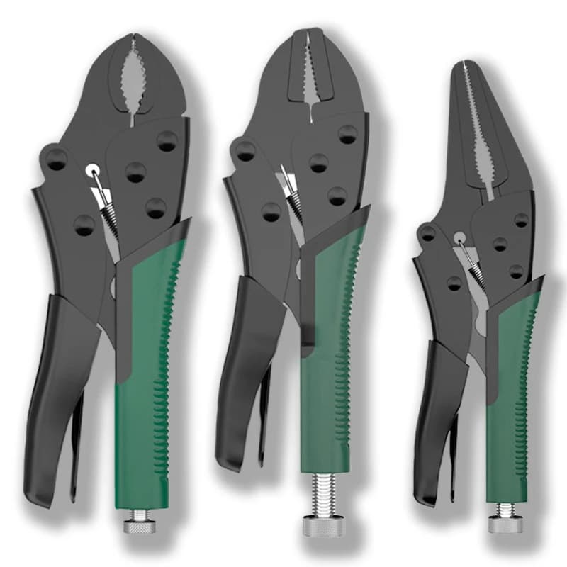 7/9/10 Inch Multi-Function Locking Pliers Round/Straight Mooth Pipe Wrench Universal Pressure Pliers Strong Clamp Hand Tools