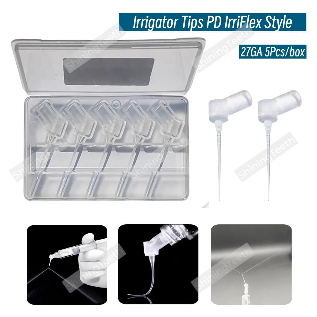 5~200Pcs Dental PD IrriFlex Style Root Canal Irrigation Flexible Tips 27GA Double Side Hole Flushing Irrigation