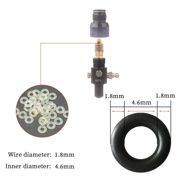 PCP 15PCS/30PCS Air Tank Valvula Reguladora O Ring Set Kit Oring Gas Cylinder Valve Joint Torique Silicone Ring For Paintball - image 5