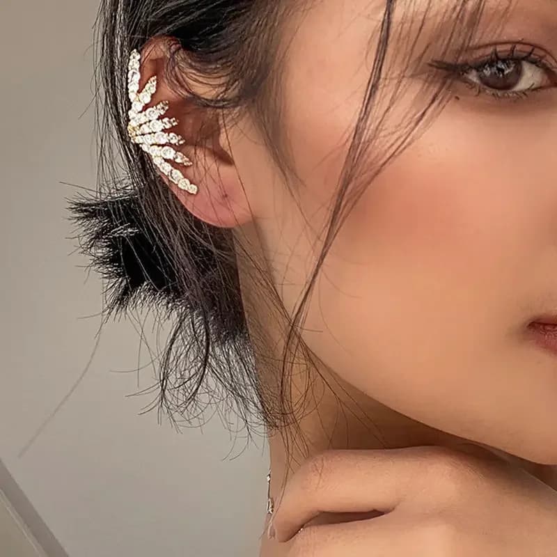 Personalized Full Drill Ear Bone Clip Without Pierced Simple High-end Earrings Jewelry for Women Ins Accessories - image 4