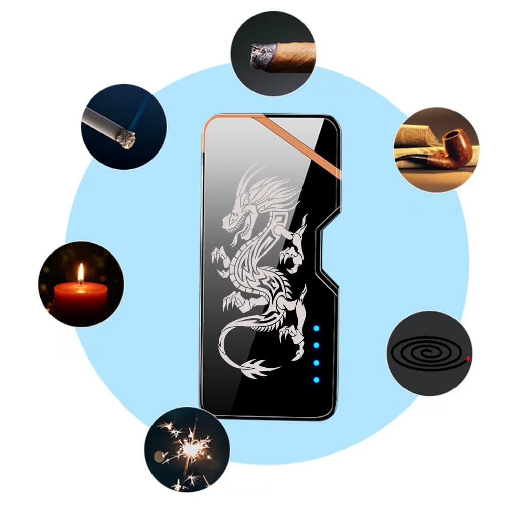 New Laser Electric Lighter Rechargeable Pocket Plasma Lighter Windproof Type-C Portable Electronic lighter torch - image 6