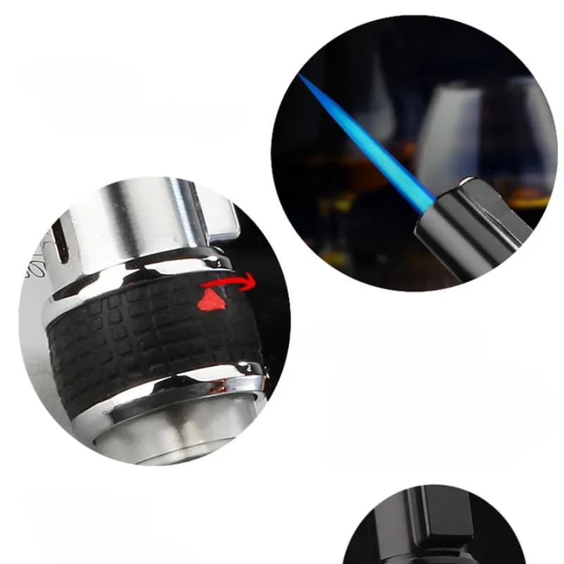 New Jobon Jet Flint Lighter Windproof Gas Torch Lighter Inflated Butane Metal Grinding Wheel Lighter Christmas Gift Men - image 6