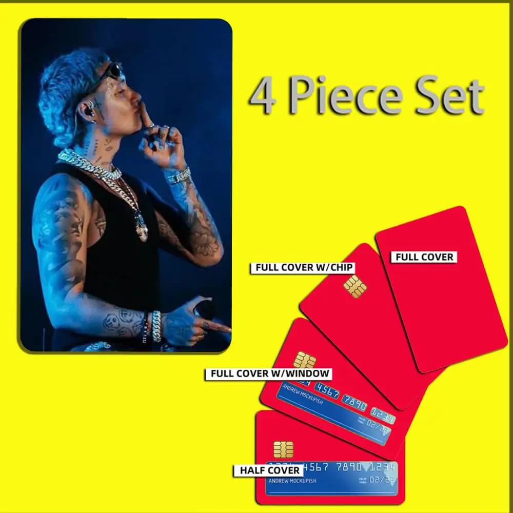 Singer Rapper B-Blessd Cool Card Stickers For Debit Bank Credit Cards Metro Bus Pass Sticker Decoration Cover Skin - image 4