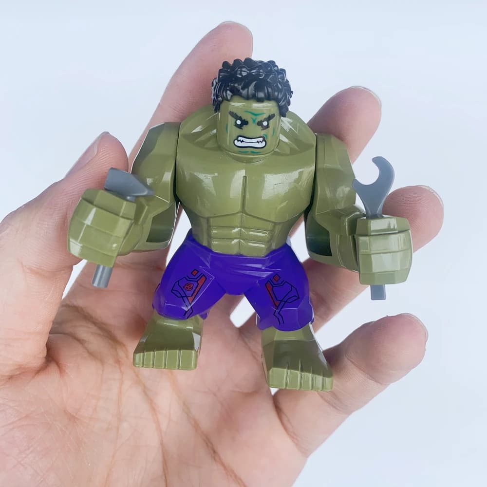 X160 6.5CM New Trend Hulk Bricks Building Blocks Anime Cartoon Mini Action Figures Heads Assembly Toys Kids Birthday Gifts X1052 - image 4