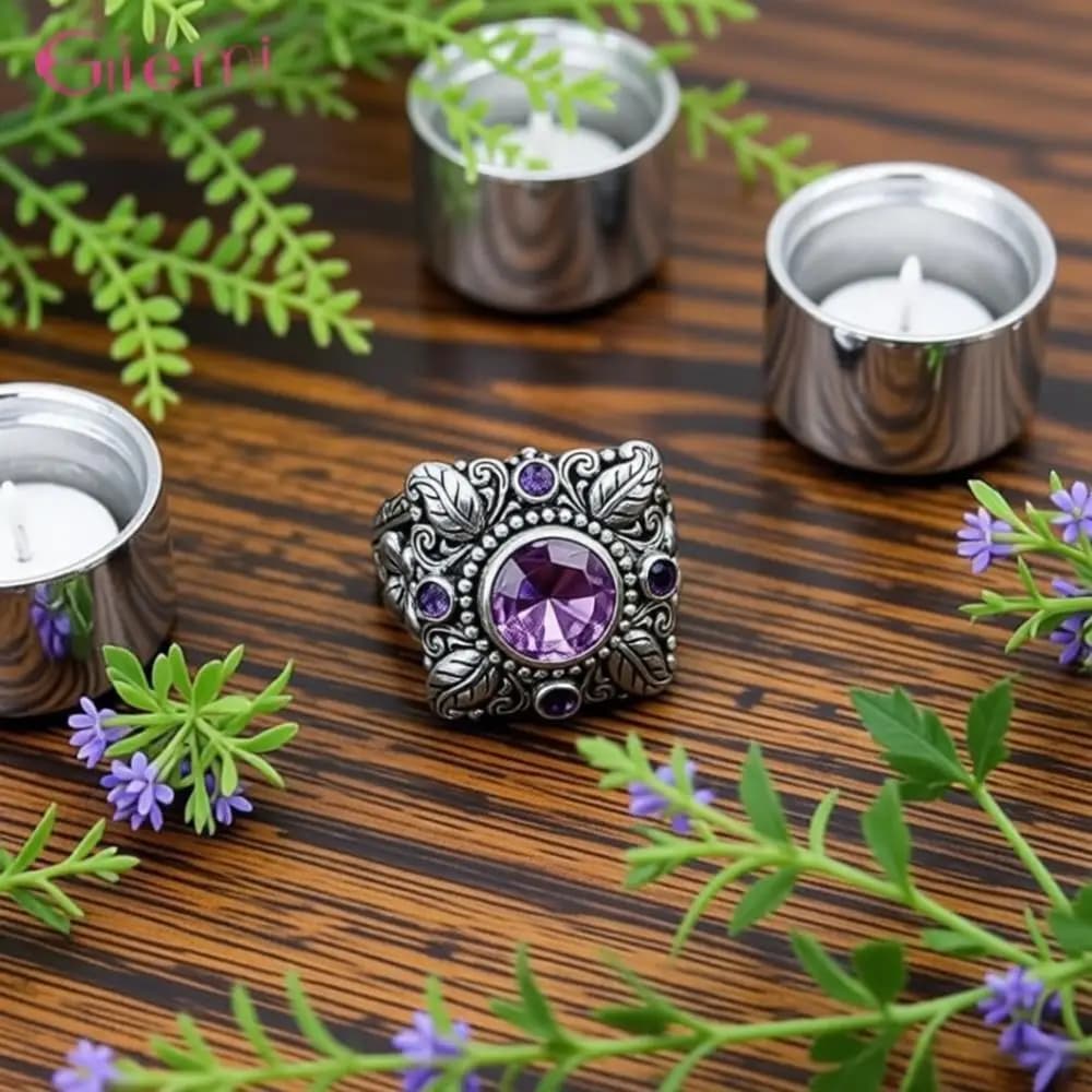 Vintage Flower Shape Genuine 925 Sterling Silver Rings Elegant Crystal Rings For Women Super Nice Jewelry For Party Dance - image 6