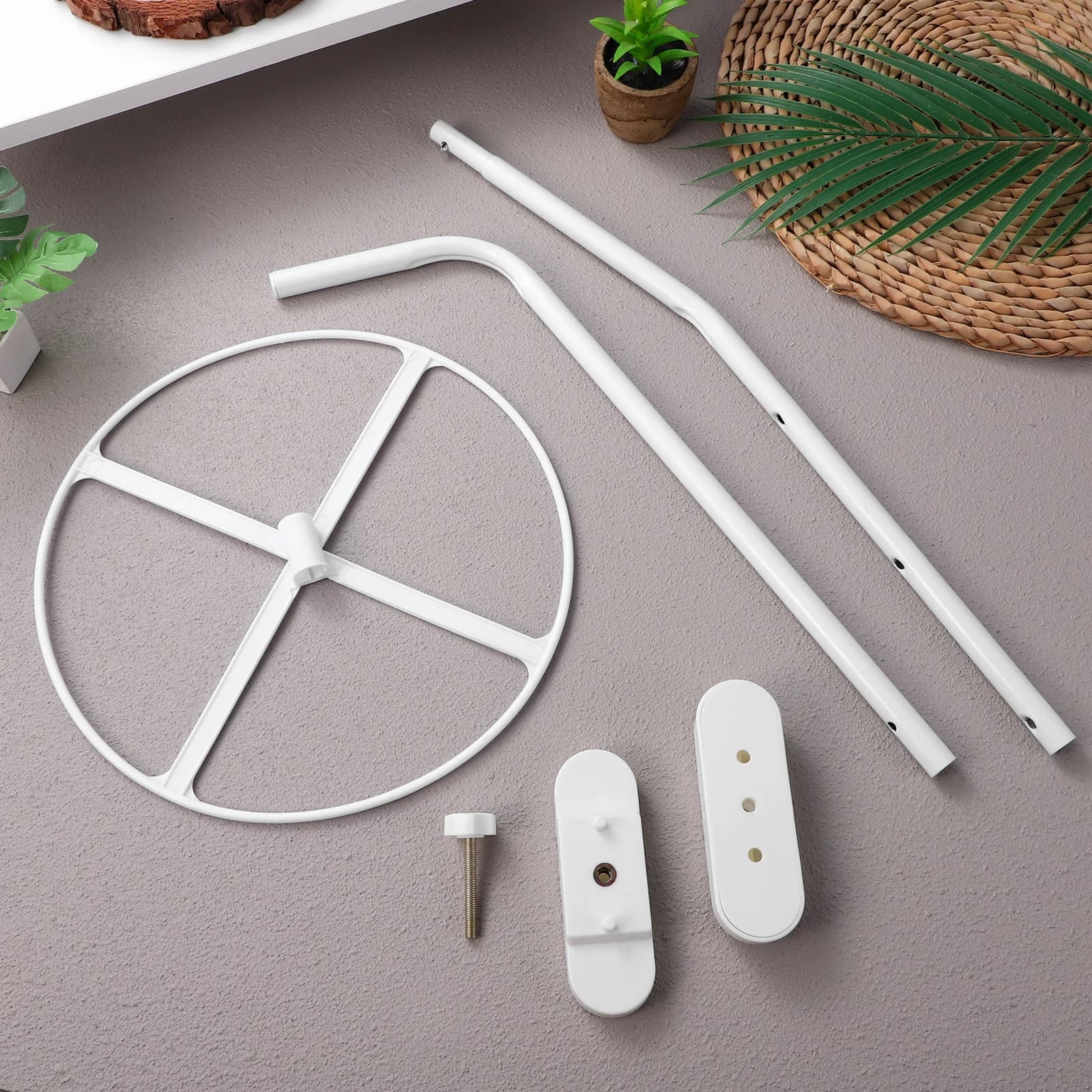 1 Set Crib Canopy Holder Mosquito Net Bracket Metal Stand Crib Mosquito Net Support Strong Steel Frame Durable Easy Install - image 3