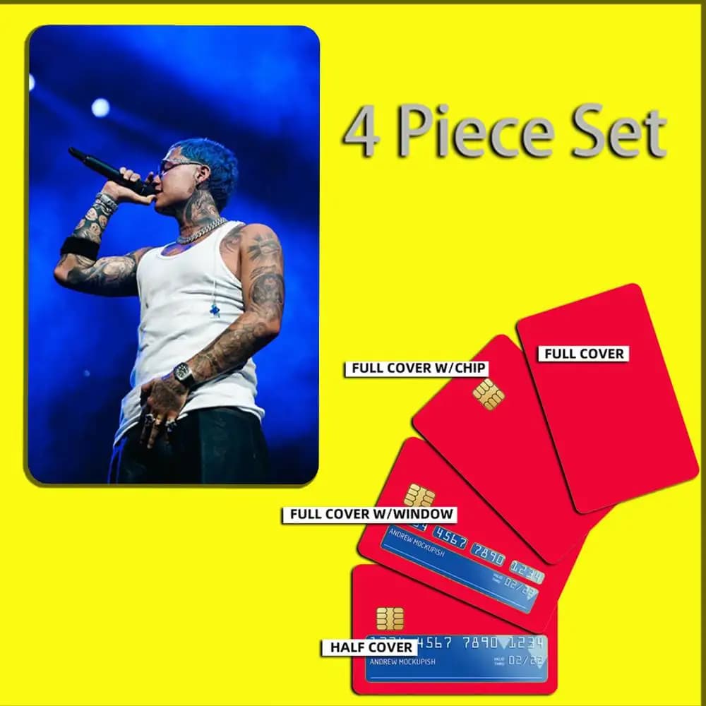Singer Rapper B-Blessd Cool Card Stickers For Debit Bank Credit Cards Metro Bus Pass Sticker Decoration Cover Skin - image 5