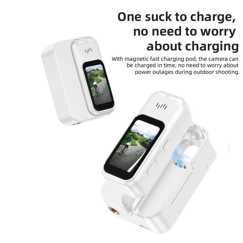 4K 1080P Wearable Body Worn Action Thumb  Camera Charging Pod Hands Free Recording Portable Camcorder For Work Travel Cycling - image 4