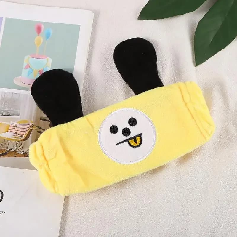 Kawaii BT21 Wash Face Headband Cute Girls Plush Makeup Headband Soft Warm Couple Cartoon Headband Girls Gift - image 5