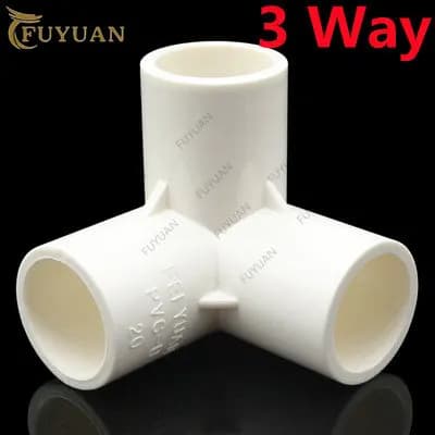 1pcs 20~50mm PVC Pipe Connector Fittings Garden Irrigation Water Tube Fittings PVC 3 Way Connectors Plastic Tube Joint Adapter - image 6