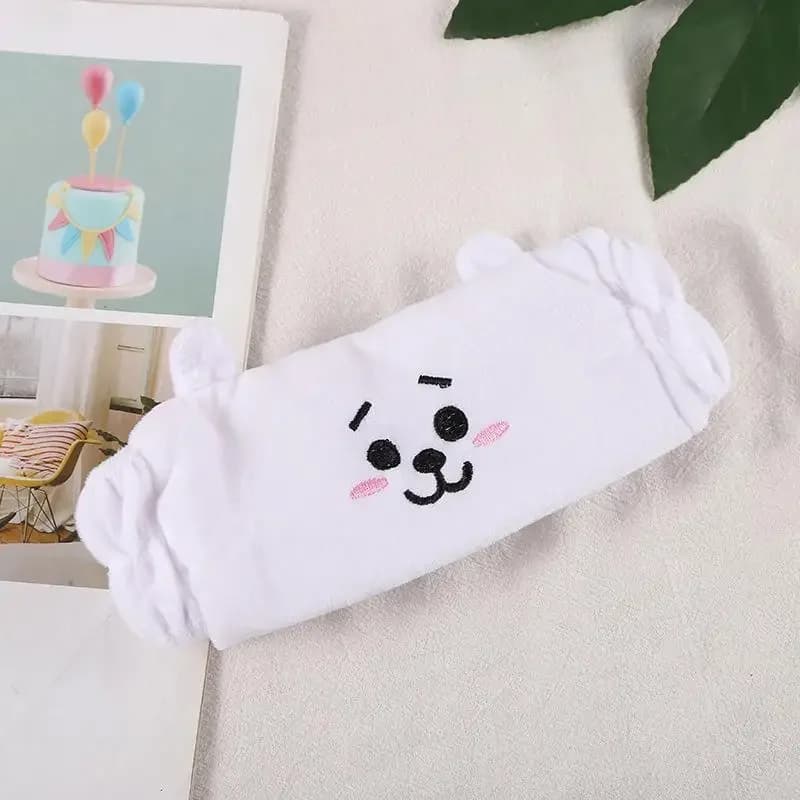 Kawaii BT21 Wash Face Headband Cute Girls Plush Makeup Headband Soft Warm Couple Cartoon Headband Girls Gift - image 6