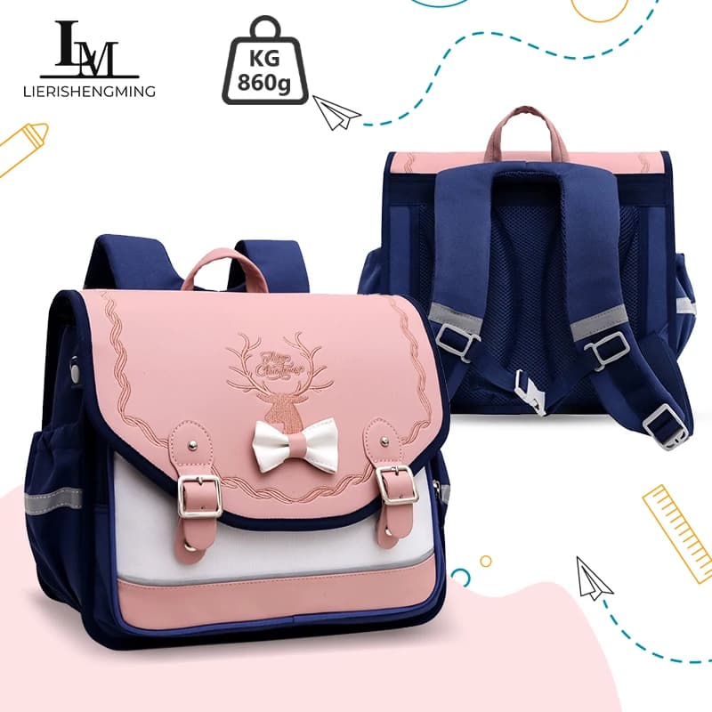 school bag Kids backpack water proof Preschool Ages 6-18 Spine protection Reduce the burden Large capacity
