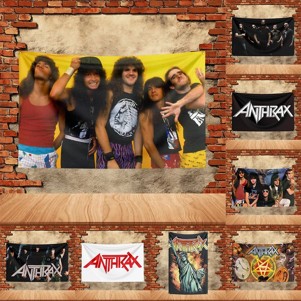 90X150ft Anthrax Band Party Flag Polyester Printed Flag Banner Tapestry for Garden Garage Decoration Concert Flag