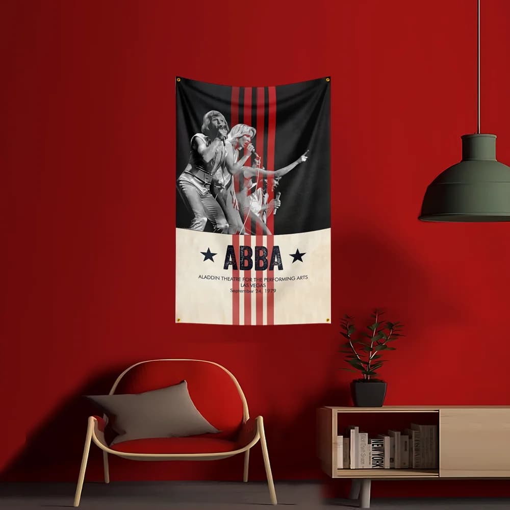 3x5 Ft ABBA Band Concert Flag Polyester Printed Cars Flags Banner Tapestry for Room Garage Decor Concert Flag - image 4