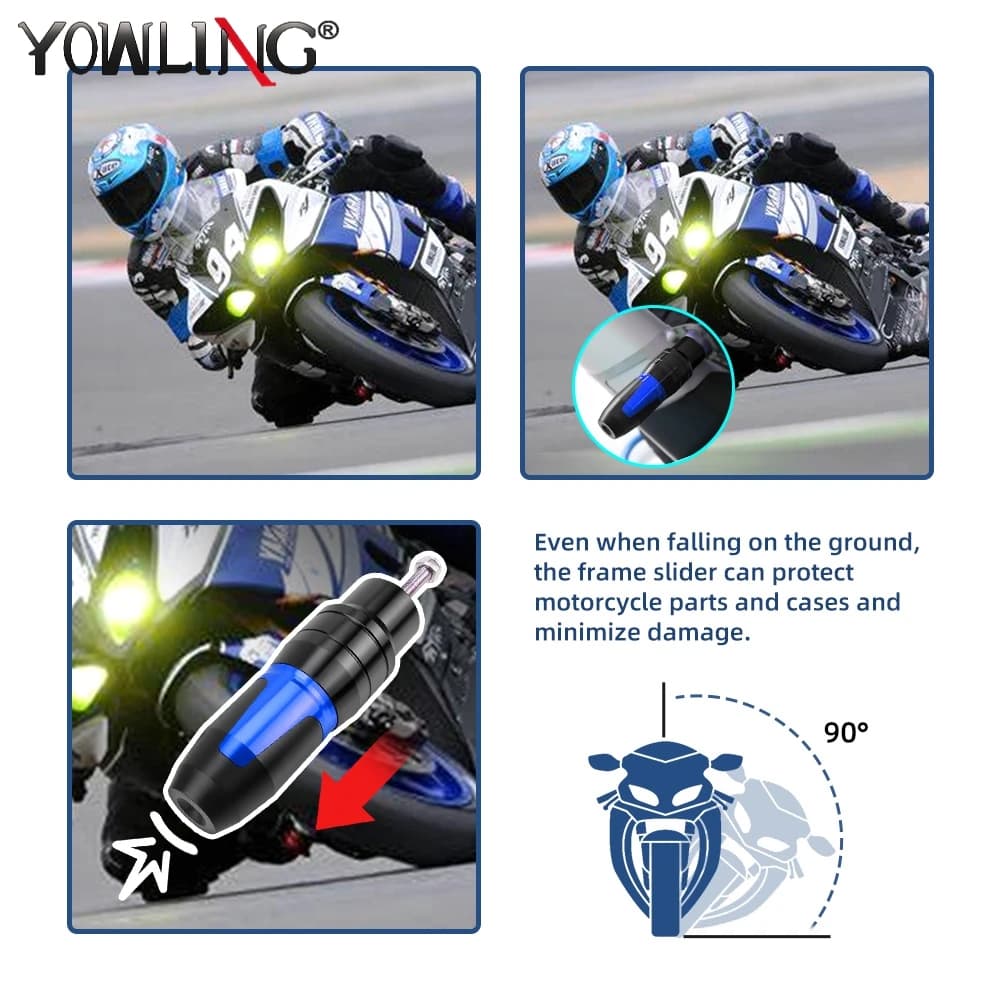 FOR Ducati Hypermotard 950 1100 821 EVO 796 939 Motorcycle CNC Exhaust Frame Slider Engine Crash Pad Protector - image 3