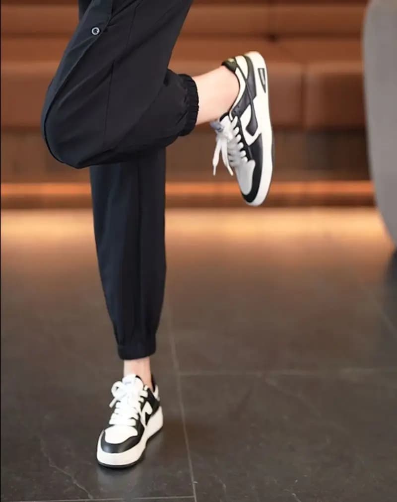 2023 Fashion New Pants Women Summer Thin Loose Solid Color Versatile Large Casual Elasticity Waist Straight Leg Lantern Trousers - image 5