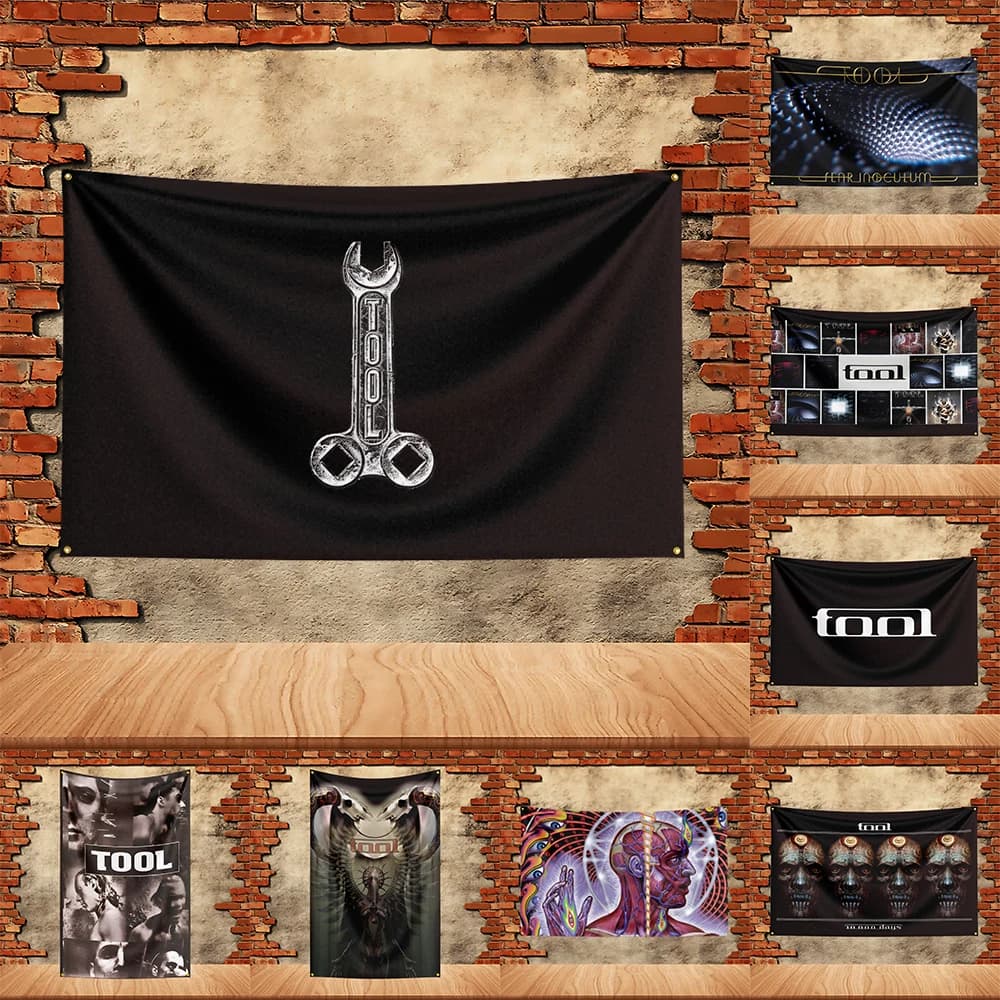 90X150ft Tool Band Party Flag Polyester Printed Flag Banner Tapestry for Garden Garage Decoration Concert Flag