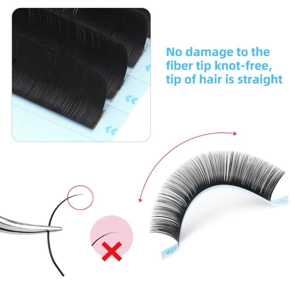 10 Cases False Mink Eyelash Extensions 8-25mm Individual Silk Eyelashes maquiagem cilios for Professionals Makeup Volume Lashes - image 6