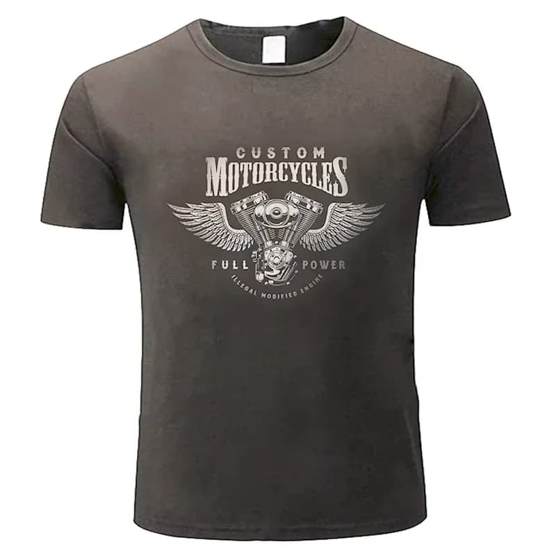 Davidson T Shirt 2026 New Motorcycle Engine Graphic 100% Cotton Men Women Unisex Oversized Heavyweight Biker Streetwear Tops - image 6