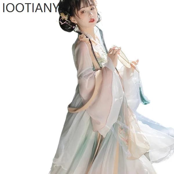 Embroidered Hanfu Dress Tang Dynasty Retro Hanfu Role Playing Costume Gradient Hanfu Carnival Party Stage Performance Dress 2025 - image 6