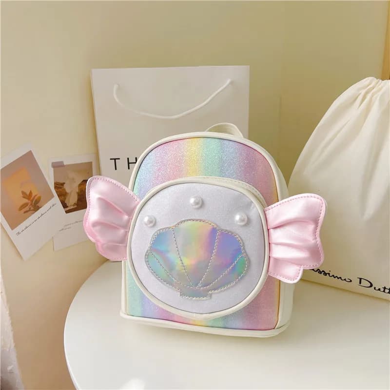 Girls Princess Shiny Sequins Backpack Lightweight Dual-Shoulder Outdoor Travel Bag Fashionable Student Bag for Cute Little Girls - image 3