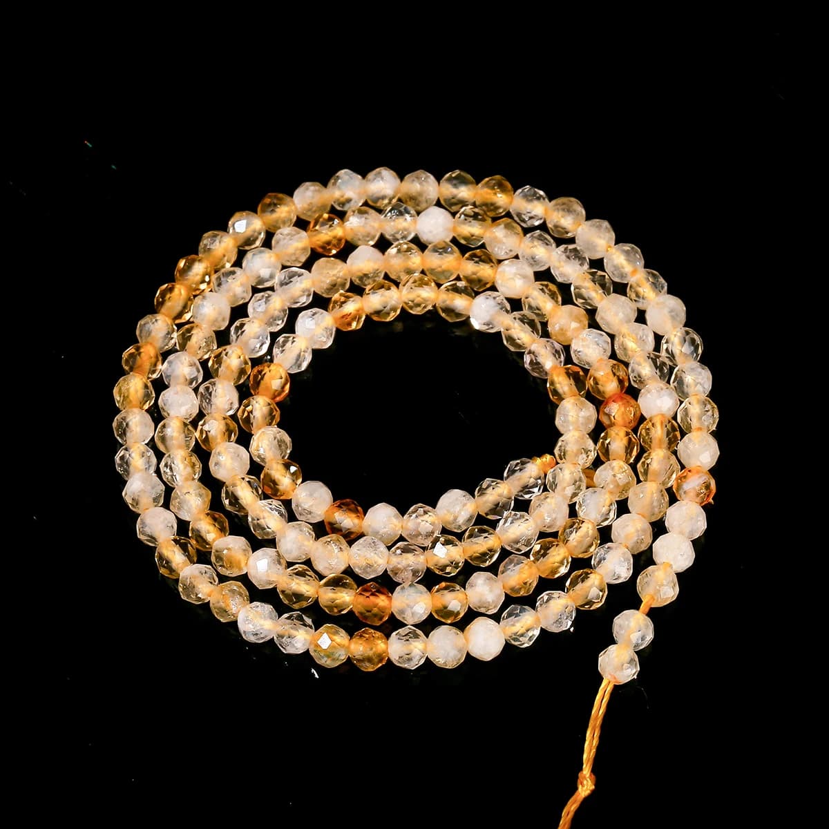 2 3 4mm Faceted Natural Citrine Bead Round Loose Spacer Small Gemstone Bead for Jewelry Making Diy Necklace Bracelet Accessory - image 6