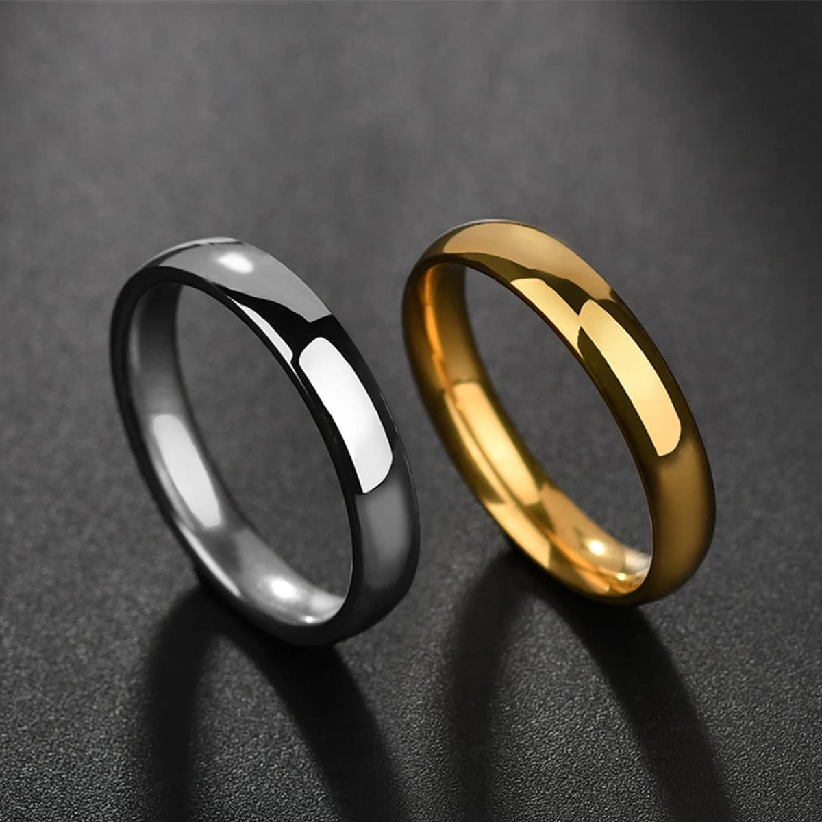 Atoztide 4/6/8mm Personalized Engrave Name Date Sphere Glossy Ring for Women Couple Stainless Steel Anniversary Jewelry Gift - image 5
