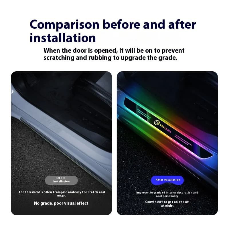 Car LED Wireless Threshold Light For Vauxhall VXR Astra GTC Tigra Zafira Vectra Signum Meriva Corsa M Auto interior Accessories - image 4
