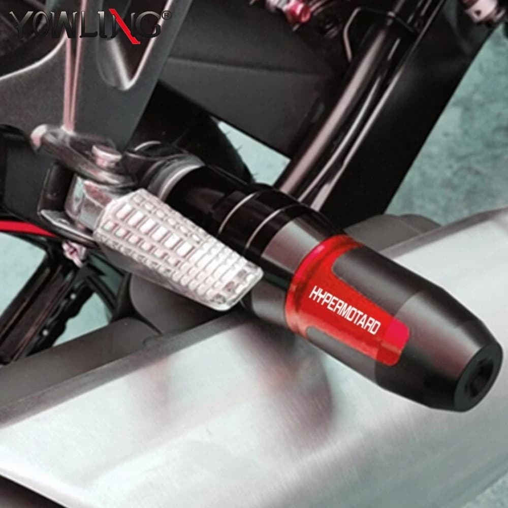 FOR Ducati Hypermotard 950 1100 821 EVO 796 939 Motorcycle CNC Exhaust Frame Slider Engine Crash Pad Protector