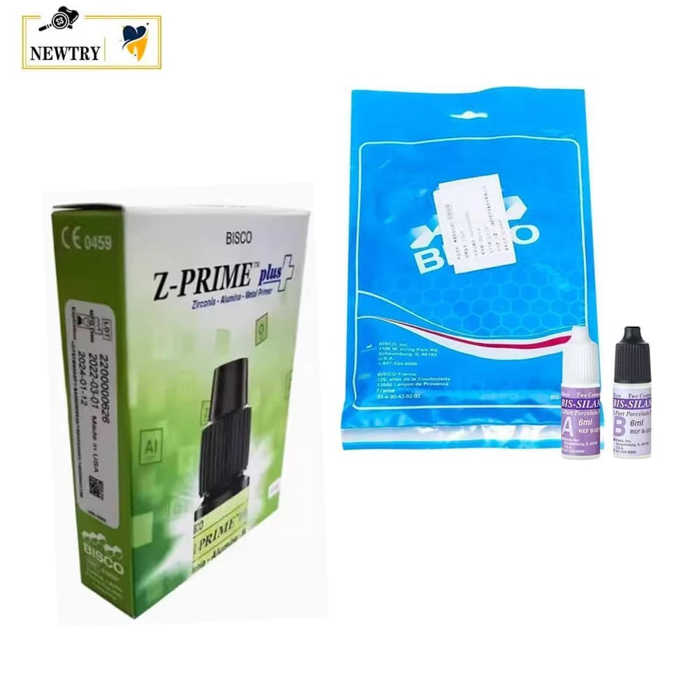 3 Types BISCO Porcelain Treatment Material Z-Prime Plus Zirconia Alumina Metal Primer Ceramic Adhesive Restoration Silane Agent