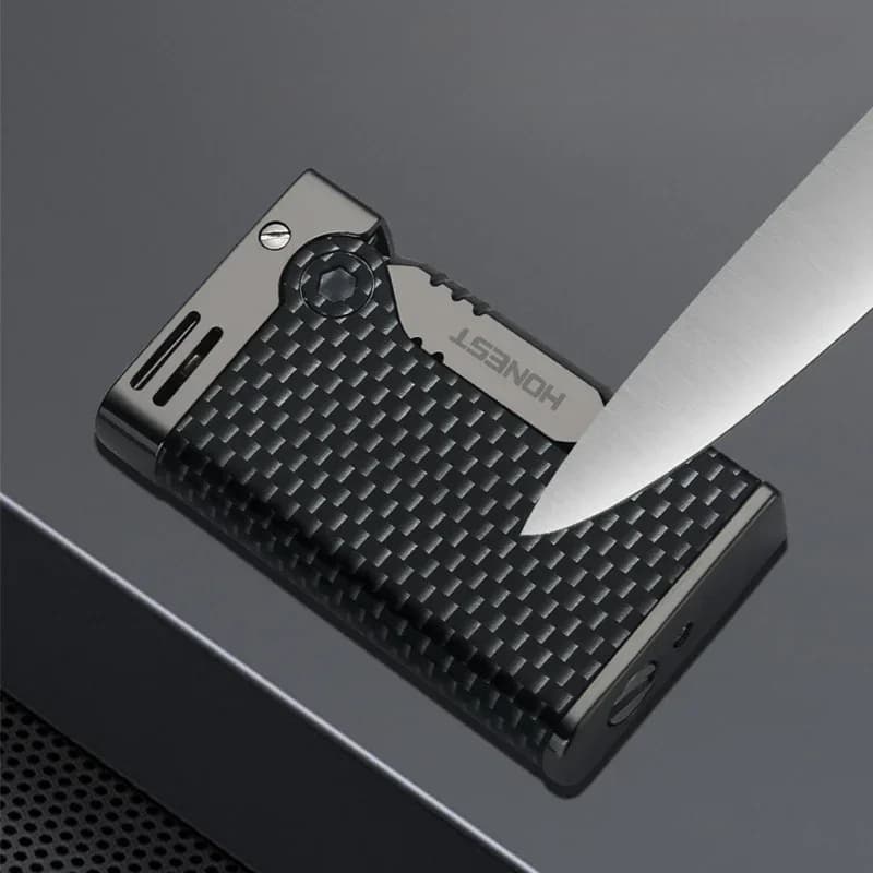 HONEST Metal Creative Side Press Ignition Windproof Kero Sene Lighter Personalized Pattern Fashion Smoking Accessories Gifts - image 4