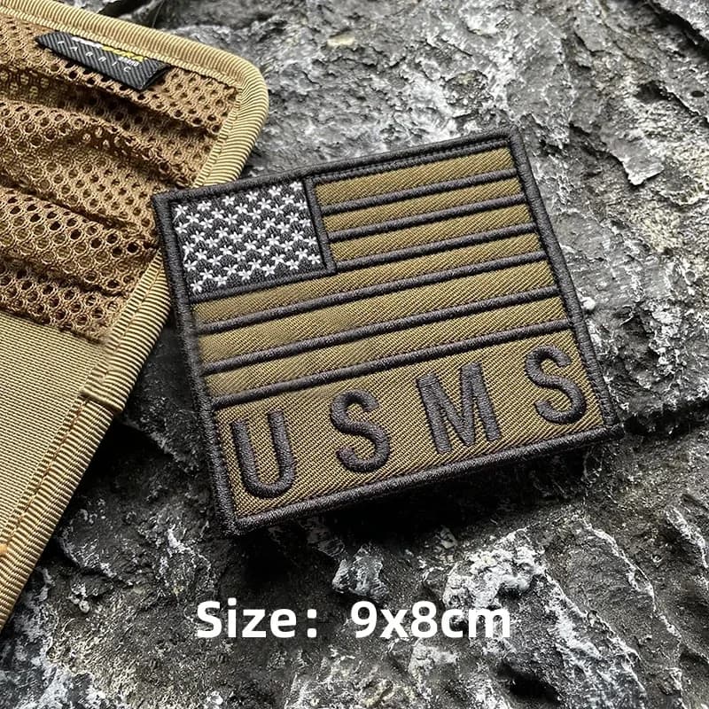 US Federal Marshal Vest Sticker Embroidered Hook&Loop Patch Tactical Accessories Morale Badge Military Patches Armband - image 4