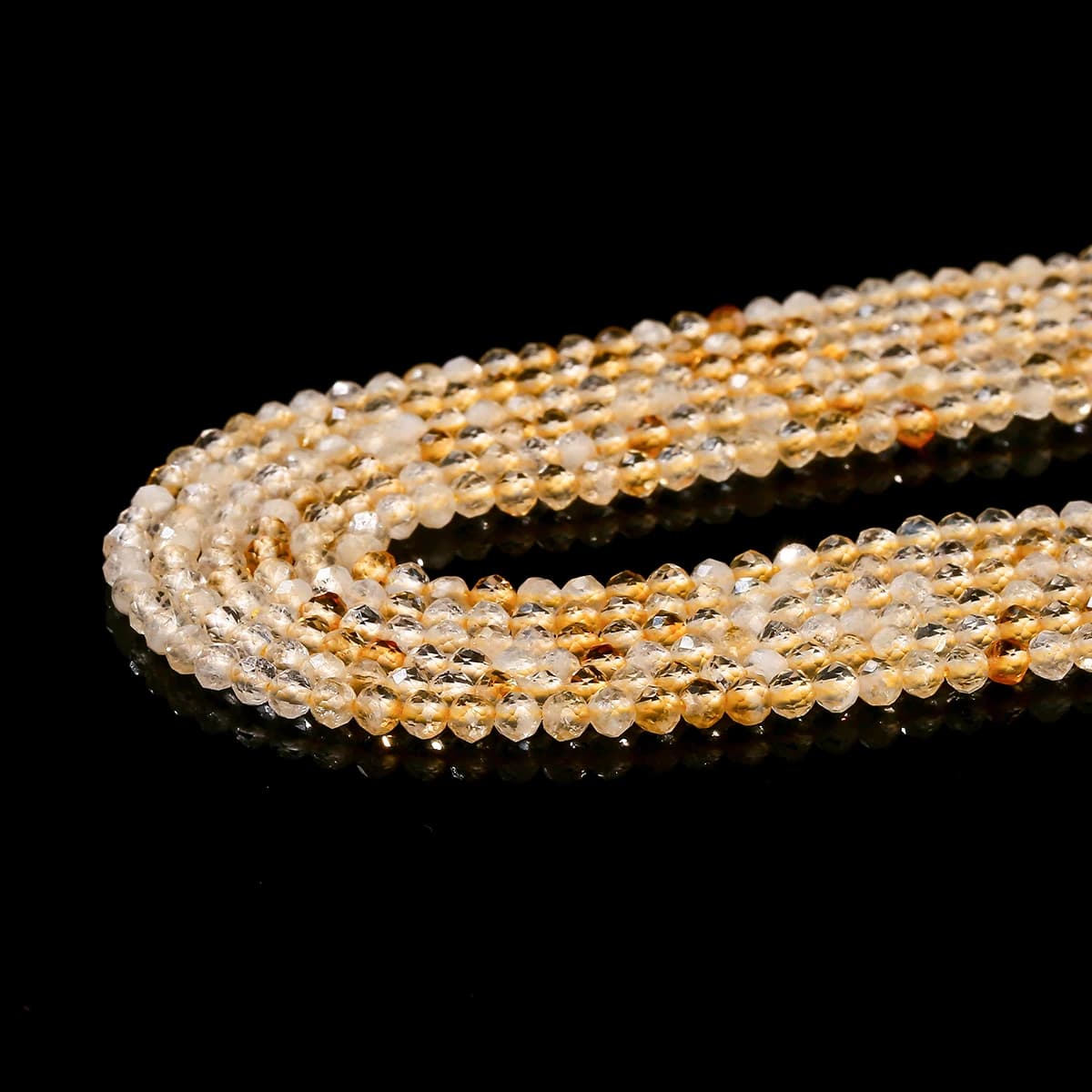 2 3 4mm Faceted Natural Citrine Bead Round Loose Spacer Small Gemstone Bead for Jewelry Making Diy Necklace Bracelet Accessory - image 3