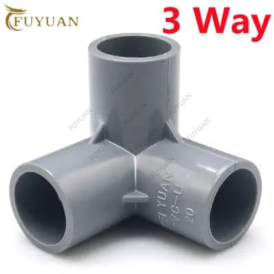 1pcs 20~50mm PVC Pipe Connector Fittings Garden Irrigation Water Tube Fittings PVC 3 Way Connectors Plastic Tube Joint Adapter - image 4