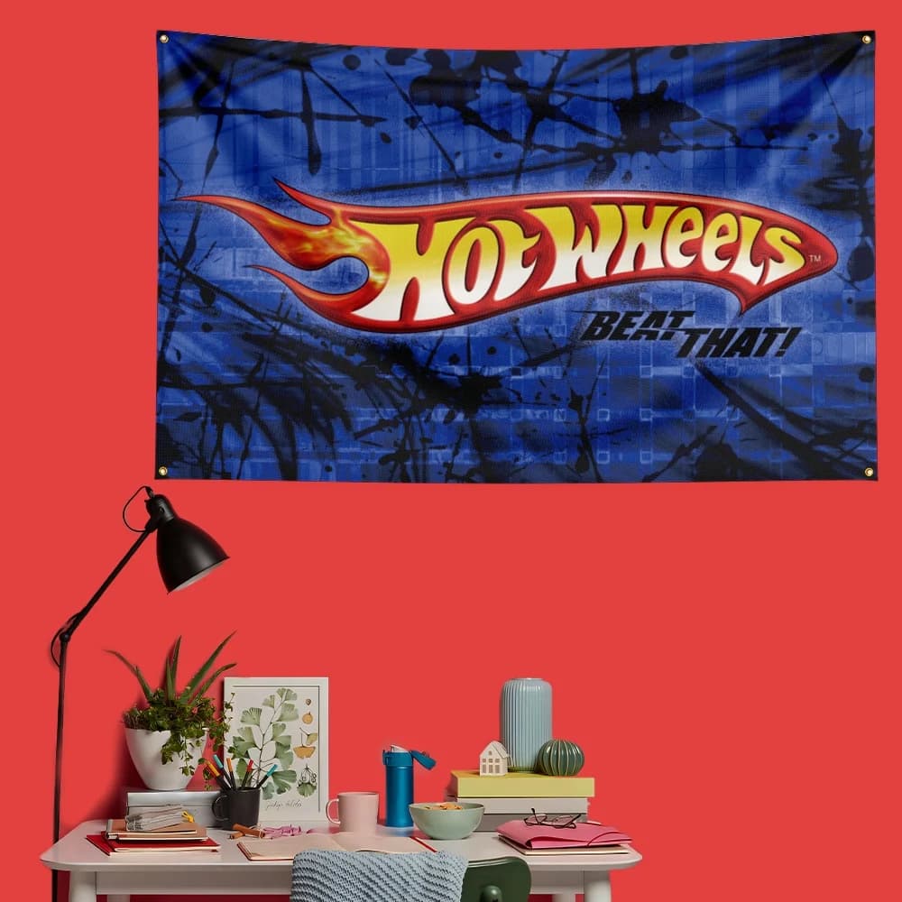 Hotwheels Collectible Flag 3x5 FT 90x150cm Polyester Garage Wall Decor Banner For Car Fans - image 4