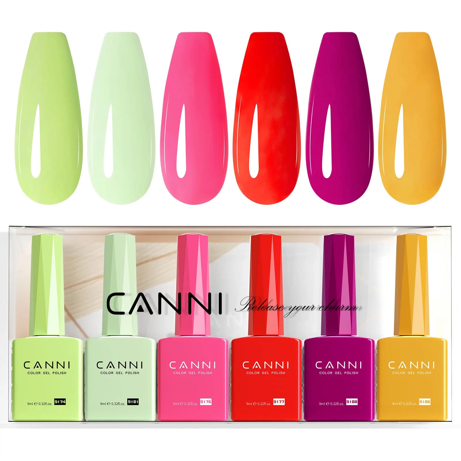 9ml*6pcs CANNI TPO FREE Nail Gel Polish Kit Nude Pink Color Soak Off UV LED Gel Semi Permanent Long Lasting Manicure DIY Gel Set - image 6