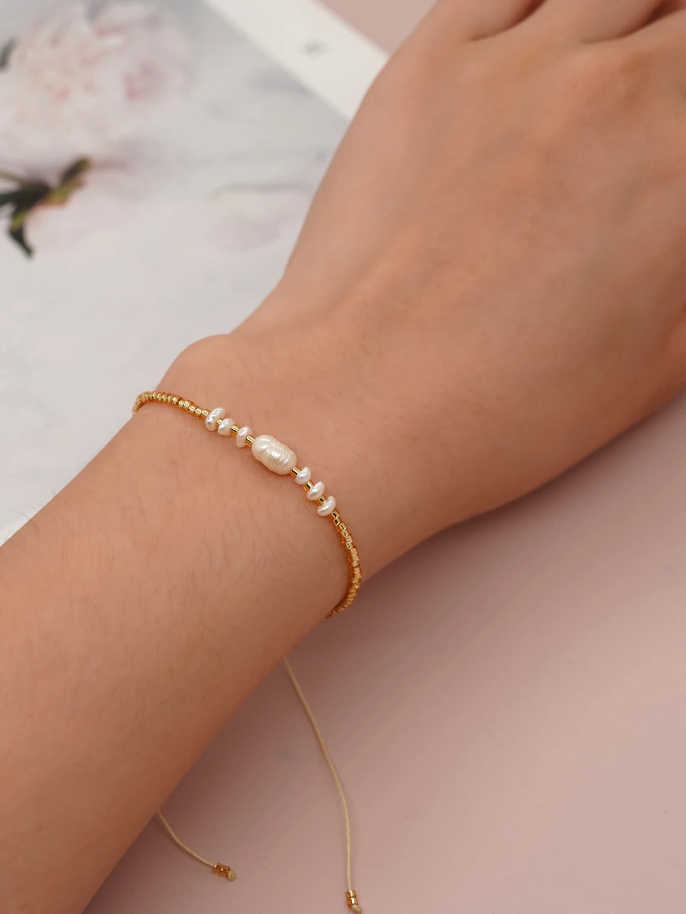 Go2Boho Gold Color Miyuki Beaded Bracelets Freshwater Pearls Thin Bracelet for Women Jewelry Femme Adjustable Simple Pulseras - image 5