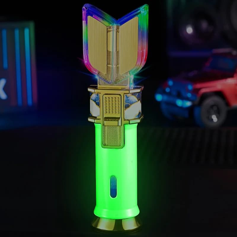 New Fashionable Divine Light Rod Gas Electric Dual Use Lighter Windproof LED Color Light Butane Inflatable USB Lighter - image 6