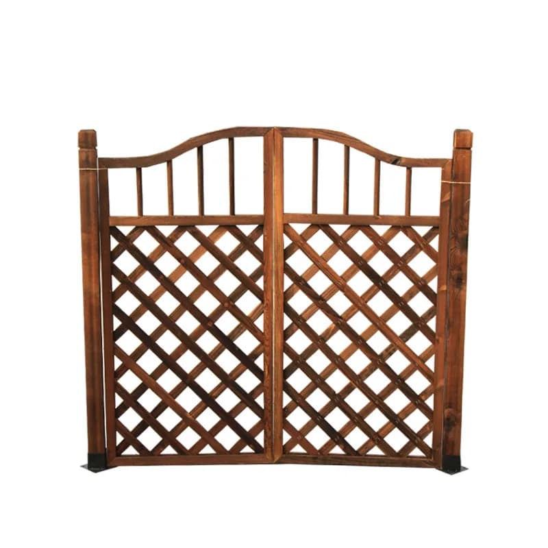 Carbonized retro preservative wooden door wooden fence gardening fence fence garden yard wooden door - image 6