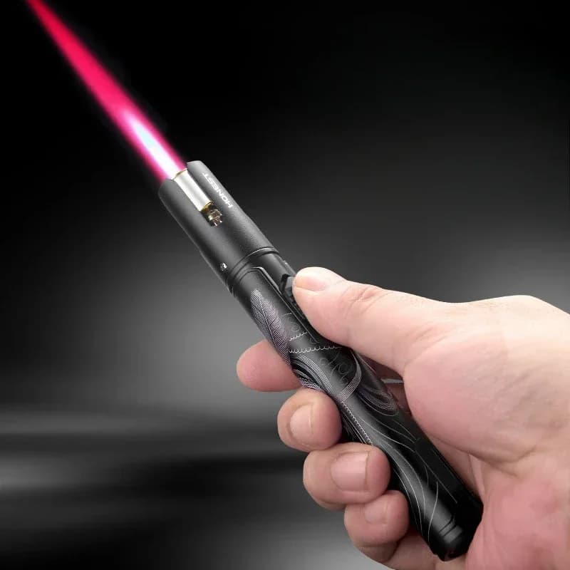 2025 New Style HONEST Lighters Windproof Pink Flame Graffiti Lighter BBQ Baking Lighter Cigar Accessories Smoking Gift Gadgets - image 3