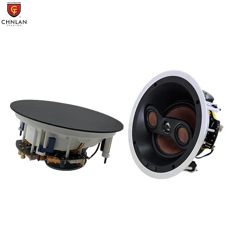 CHNLAN 3 Way Component Speakers 8 Inch Bass Ceiling Speaker 15W Carbon Fiber Speaker Cone for Home Cinema Hotel Support OEM