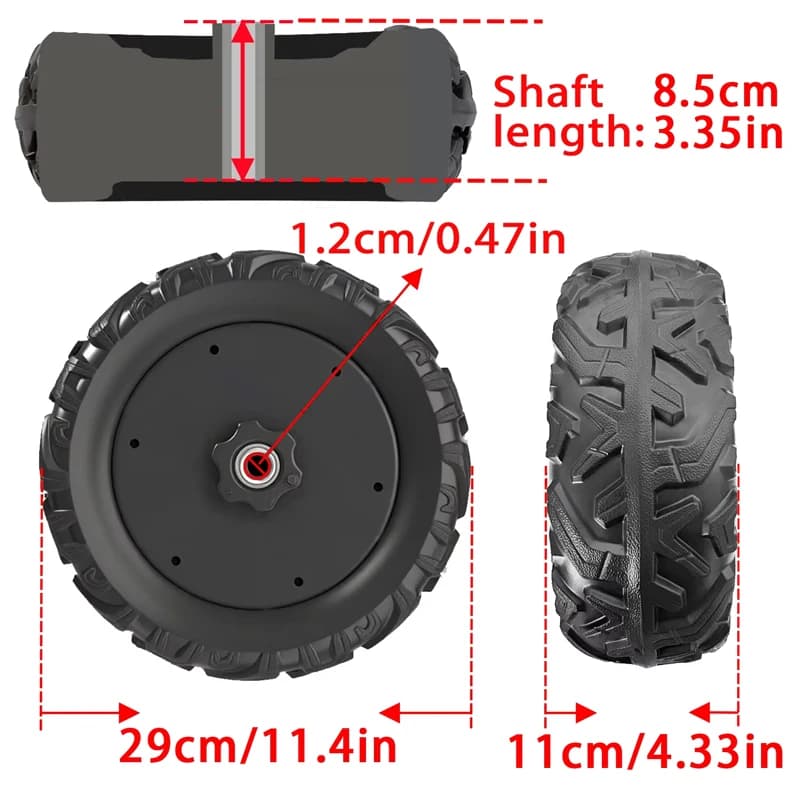 29CM/11.4'' EVA Solid Rubber Tire for Kids Electric Car,1.2cm/0.47in Ride on Car ﻿Alligator Tires Upgrade Parts Accessories - image 3