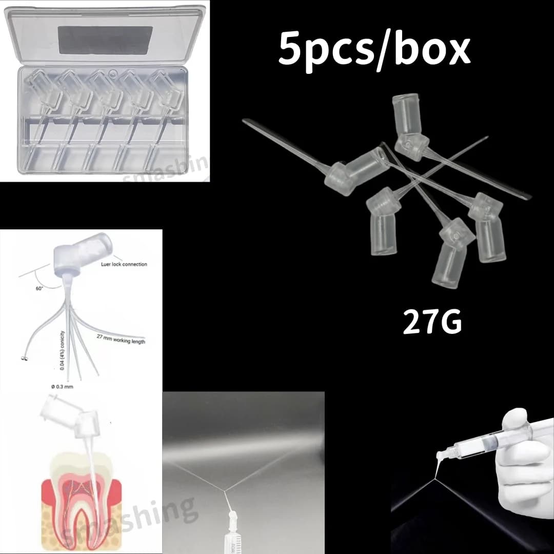 5~200Pcs Dental PD IrriFlex Style Root Canal Irrigation Flexible Tips 27GA Double Side Hole Flushing Irrigation - image 6